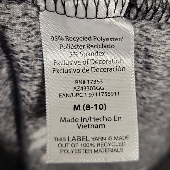 Aria Black Pink Rose Floral Long Sleeve Long Super Soft Nightgown, M - Picture 11 of 11